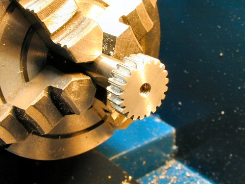 Gear back on lathe