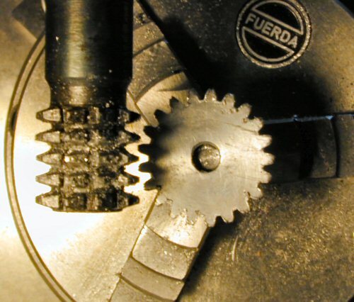 Hob In Action cutting Gear Teeth